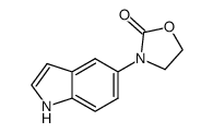 3-(1H-indol-5-yl)oxazolidin-2-one结构式