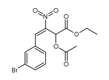 ethyl 2-acetoxy-4-(3-bromophenyl)-3-nitrobut-3-enoate Structure