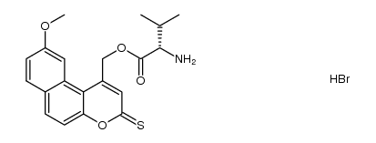 L-valine (9-methoxy-3-thioxo-3H-benzo[f]benzopyran-1-yl)methyl ester hydrobromide结构式