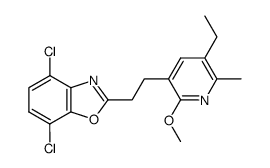 2-methoxy-3-(2-(4,7-dichlorobenzoxazol-2-yl)ethyl)-5-ethyl-6-methylpyridine结构式