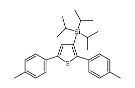 2,5-di(p-tolyl)-3-(triisopropylsilyl)thiophene Structure