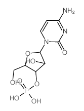 2(1H)-Pyrimidinone,4-amino-1-(3-O-phosphono-b-D-arabinofuranosyl)- Structure