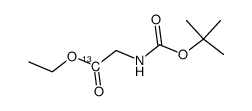 ethyl (tert-butoxycarbonyl)glycinate-1-13C Structure