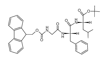 tert-butyl (((9H-fluoren-9-yl)methoxy)carbonyl)glycyl-L-phenylalanyl-L-leucinate Structure