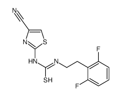 1-(4-cyano-1,3-thiazol-2-yl)-3-[2-(2,6-difluorophenyl)ethyl]thiourea Structure
