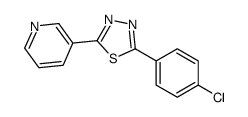 2-(4-chlorophenyl)-5-pyridin-3-yl-1,3,4-thiadiazole Structure