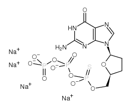 2',3'-dideoxyguanosine-5'-o-(1-thiotriphosphate) sodium salt Structure