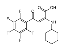 2-(cyclohexylamino)-4-oxo-4-(2,3,4,5,6-pentafluorophenyl)but-2-enoic acid结构式