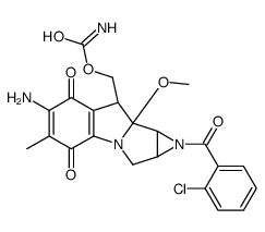 6-amino-8-carbamoyloxymethyl-1-(2-chloro-benzoyl)-8a-methoxy-5-methyl-1,1a,2,8,8a,8b-hexahydro-azirino[2',3':3,4]pyrrolo[1,2-a]indole-4,7-dione Structure