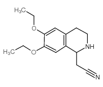 6,7-Diethoxy-1,2,3,4-tetrahydro-1-isoquinoline acetonitrile structure