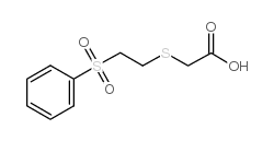 2-([2-(PHENYLSULFONYL)ETHYL]THIO)ACETIC ACID结构式