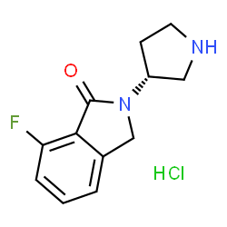 (R)-7-Fluoro-2-(pyrrolidin-3-yl)isoindolin-1-one hydrochloride Structure