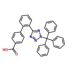 2'-(2-Trityl-2H-tetrazol-5-yl)-4-biphenylcarboxylic acid Structure