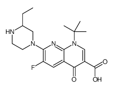 1-tert-butyl-7-(3-ethylpiperazin-1-yl)-6-fluoro-4-oxo-1,8-naphthyridine-3-carboxylic acid Structure