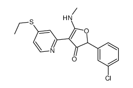 3(2H)-Furanone,2-(3-chlorophenyl)-4-[4-(ethylthio)-2-pyridinyl]-5-(methylamino)- picture