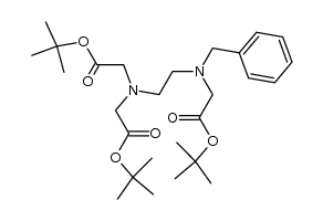 N-benzyl-N,N',N'-tris(tert-butyloxycarbonylmethyl)ethylenediamine结构式