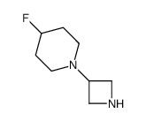 Piperidine, 1-(3-azetidinyl)-4-fluoro- (9CI) structure
