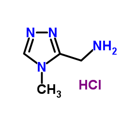 1-(4-Methyl-4H-1,2,4-triazol-3-yl)methanamine hydrochloride (1:1) Structure