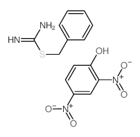 benzylsulfanylmethanimidamide; 2,4-dinitrophenol结构式