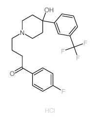 1-Butanone,1-(4-fluorophenyl)-4-[4-hydroxy-4-[3-(trifluoromethyl)phenyl]-1-piperidinyl]-,hydrochloride (1:1) picture