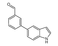 3-(1H-indol-5-yl)benzaldehyde结构式