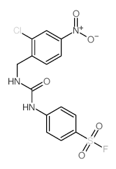 4-[(2-chloro-4-nitro-phenyl)methylcarbamoylamino]benzenesulfonyl fluoride结构式