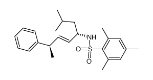 (E,2R,5S)-7-methyl-5-(2,4,6-trimethylbenzenesulfonyl)amino-2-phenyloct-3-ene结构式