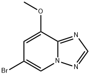6-溴-8-甲氧基-[1,2,4]三唑并[1,5-A]吡啶结构式
