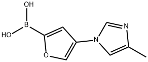 4-(4-Methylimidazol-1-yl)furan-2-boronic acid结构式