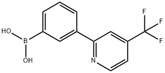 3-(4-Trifluoromethylpyridin-2-yl)phenylboronic acid结构式