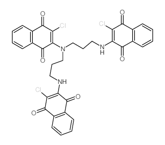 1,4-Naphthoquinone,2,2'-[[(3-chloro-1,4-dihydro-1,4-dioxo-2-naphthyl)imino]bis(trimethyleneimino)]bis[3-chloro-(8CI) picture