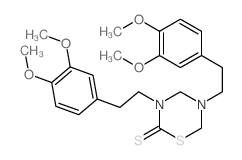 2H-1,3,5-Thiadiazine-2-thione,3,5-bis[2-(3,4-dimethoxyphenyl)ethyl]tetrahydro- picture