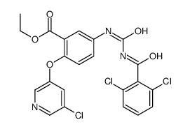 ethyl 2-(5-chloropyridin-3-yl)oxy-5-[(2,6-dichlorobenzoyl)carbamoylamino]benzoate结构式