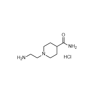 1-(2-氨基乙基)哌啶-4-甲酰胺盐酸盐结构式