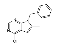 7-benzyl-4-chloro-6-methyl-7H-pyrrolo[2,3-d]pyrimidine结构式