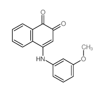 1,2-Naphthalenedione,4-[(3-methoxyphenyl)amino]-结构式