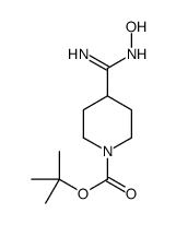 4-(N-hydroxycarbamimidoyl)piperidine-1-carboxylic acid tert-butyl ester结构式