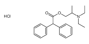 ACETIC ACID, DIPHENYL-, 2-(DIETHYLAMINO)PROPYL ESTER, HYDROCHLORIDE结构式