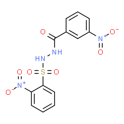 3-Nitro-N'-[(2-nitrophenyl)sulfonyl]benzohydrazide结构式