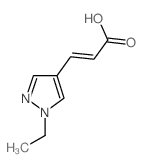 (2E)-3-(1-乙基-1H-吡唑-4-基)丙烯酸结构式