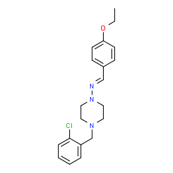 4-(2-chlorobenzyl)-N-(4-ethoxybenzylidene)piperazin-1-amine结构式