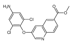 3-(4-Amino-2,6-dichloro-phenoxy)-quinoline-6-carboxylic acid methyl ester结构式