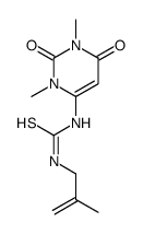 1-(1,3-dimethyl-2,6-dioxopyrimidin-4-yl)-3-(2-methylprop-2-enyl)thiourea结构式