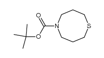 N-(t-butyloxycarbonyl)-1-thia-5-azacyclooctane结构式