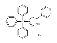 Phosphonium,(4,5-dihydro-5-phenyl-1H-pyrazol-3-yl)triphenyl-, bromide (1:1) Structure