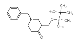 N-Benzyl-3-(tert-butyldimethylsilanyloxymethyl)piperid-4-one Structure