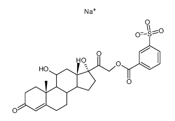 hydrocortisone 21-(sodium 3-sulphonatobenzoate)结构式