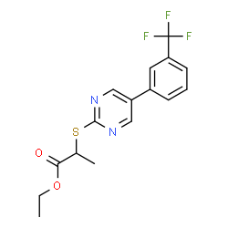 ETHYL 2-((5-[3-(TRIFLUOROMETHYL)PHENYL]-2-PYRIMIDINYL)SULFANYL)PROPANOATE结构式