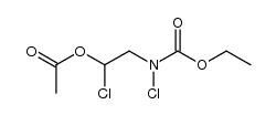 1-chloro-2-(chloro(ethoxycarbonyl)amino)ethyl acetate结构式