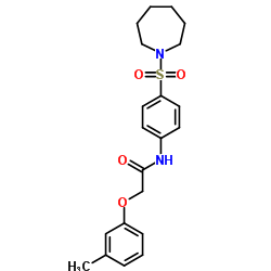 N-[4-(1-Azepanylsulfonyl)phenyl]-2-(3-methylphenoxy)acetamide结构式